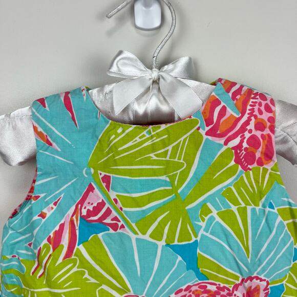 Lilly Pulitzer Girls Printed Multi Jungle Cat Shift Dress 3-6 Months - Picture 2 of 8